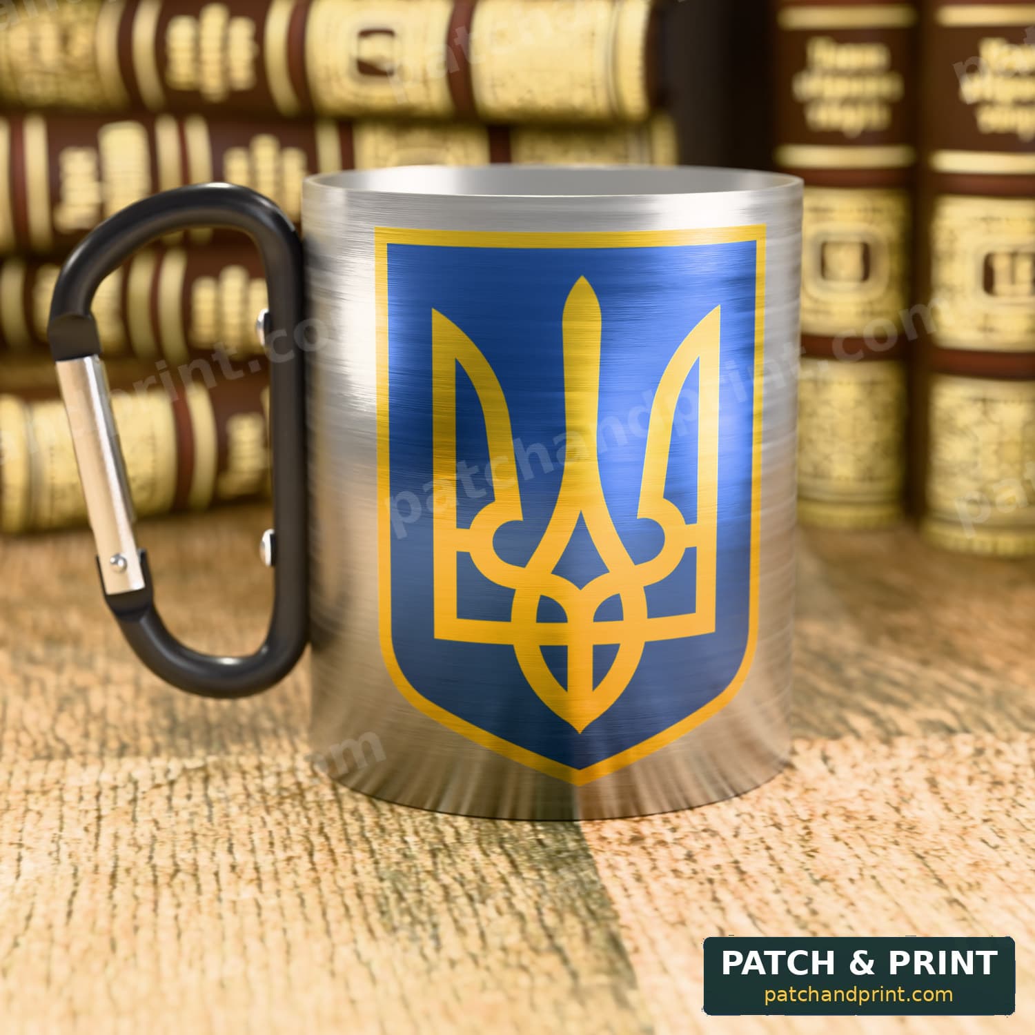 Чашка «Тризуб на синьо-жовтому тлі» (емблема і вірш Шевченка)