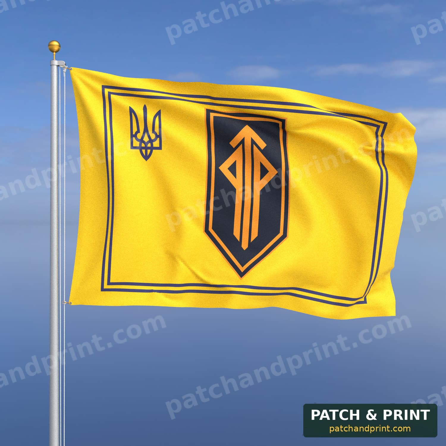 Flag "3rd Army Corps - 301st Separate Technical Intelligence Battalion" (Azov Flag Background)