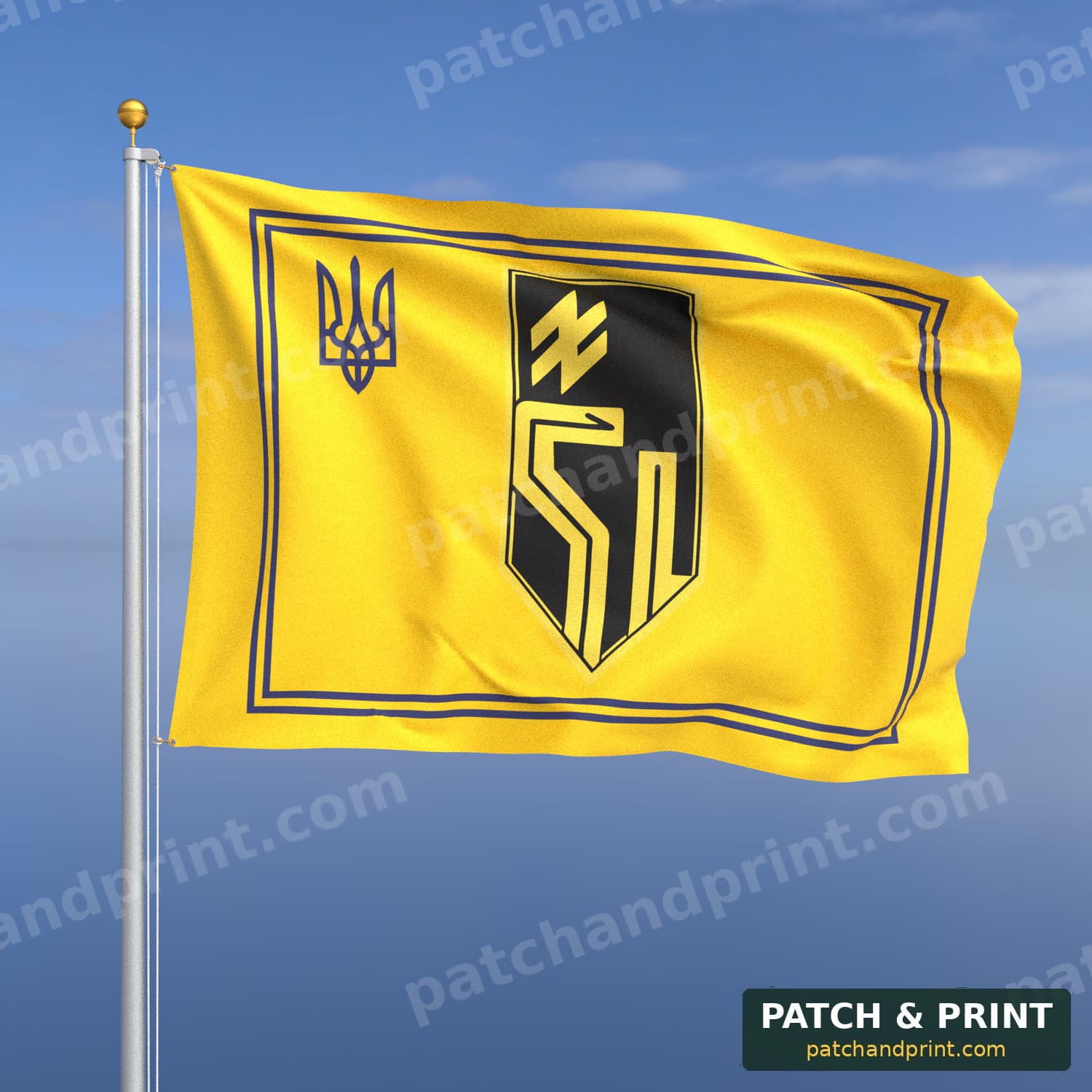 Flag "National Guard - “SxLüd” Unit" (Azov Flag Background)