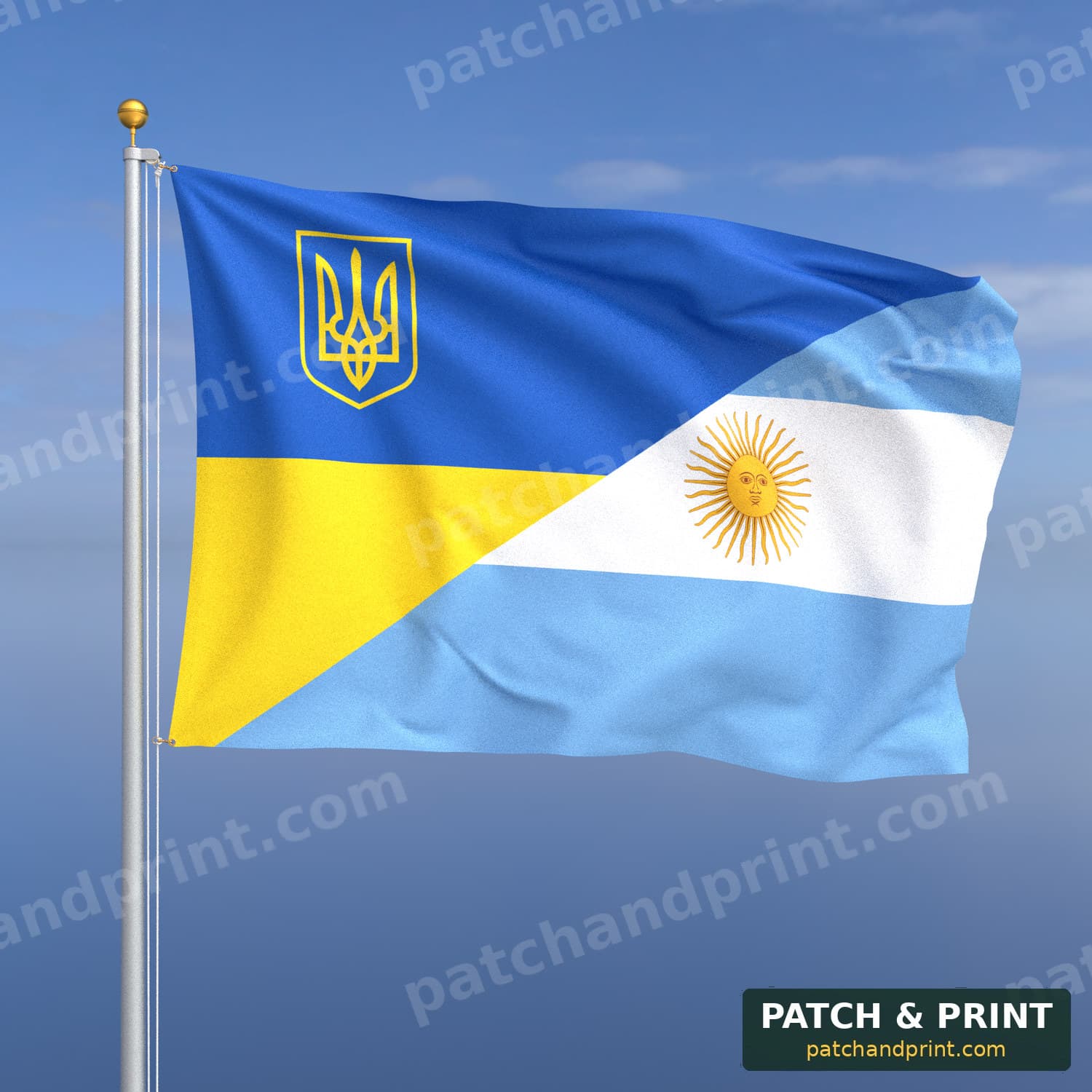 Прапор Аргентина + Україна