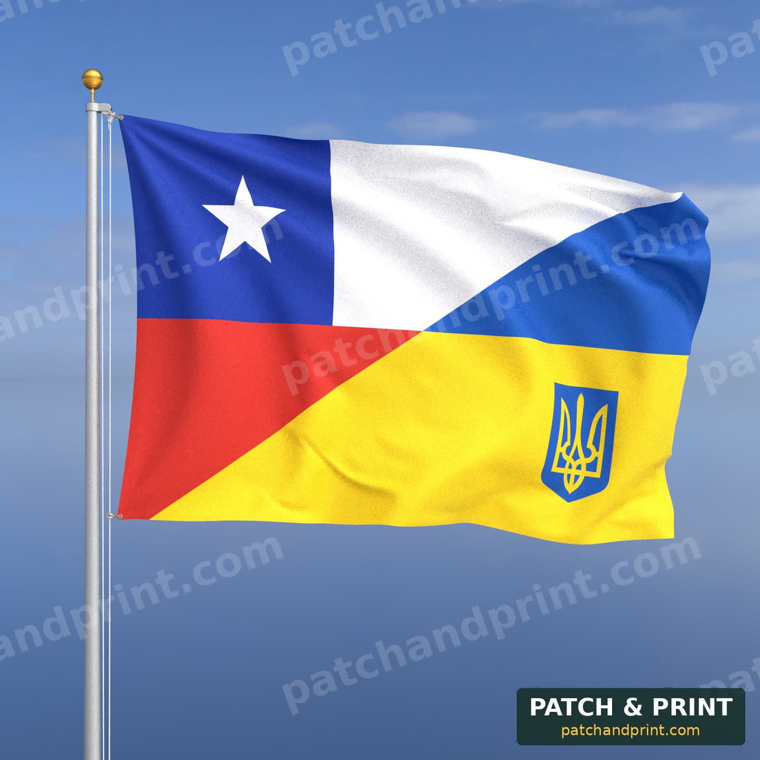 Прапор Чилі + Україна
