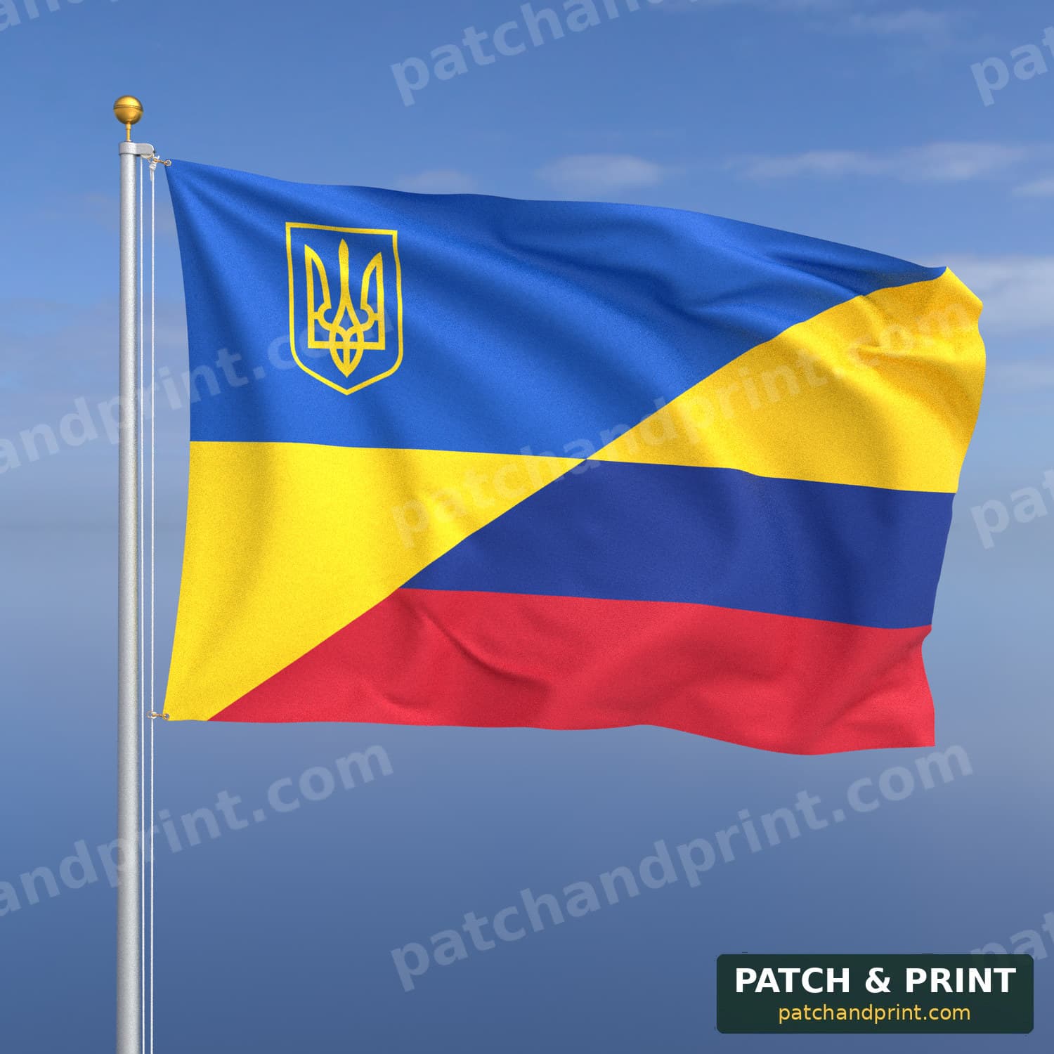 Прапор Колумбія + Україна