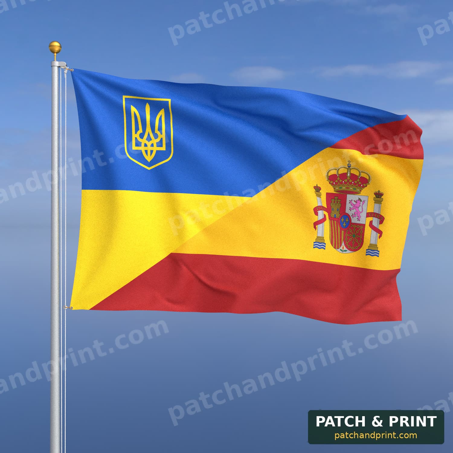 Прапор Іспанія + Україна