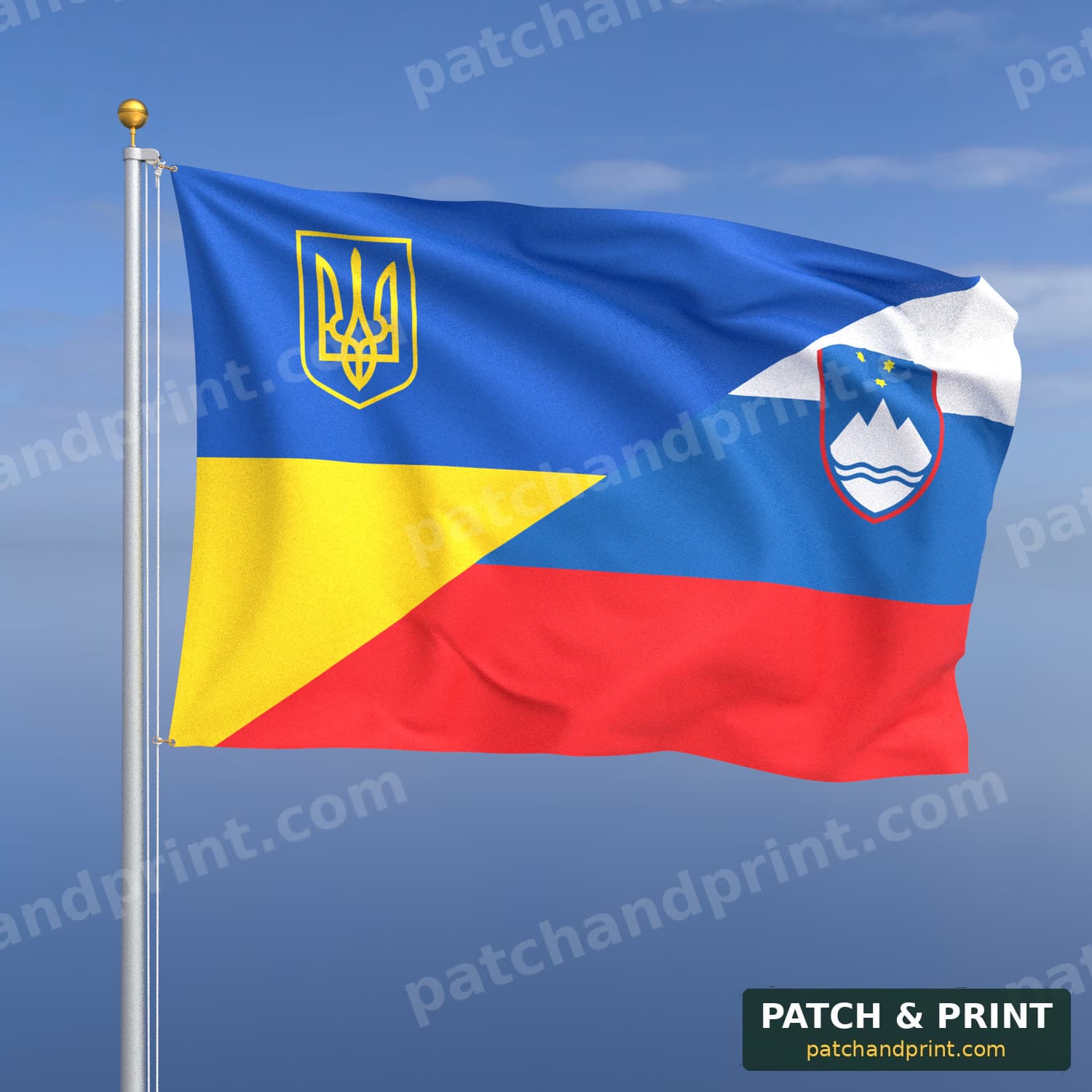 Прапор Словенія + Україна