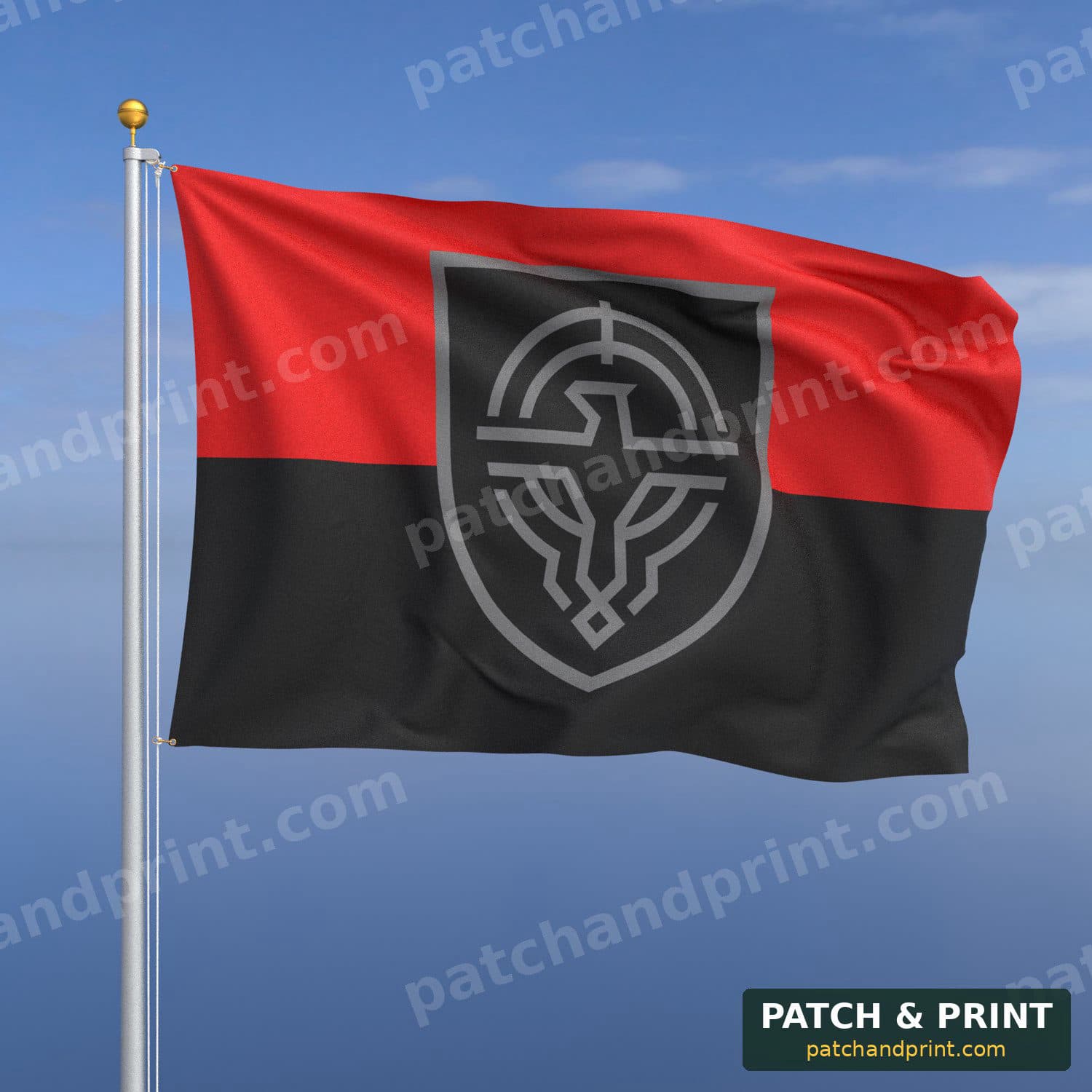 Flag "Unmanned Systems Forces of Ukraine" (UPA flag background)