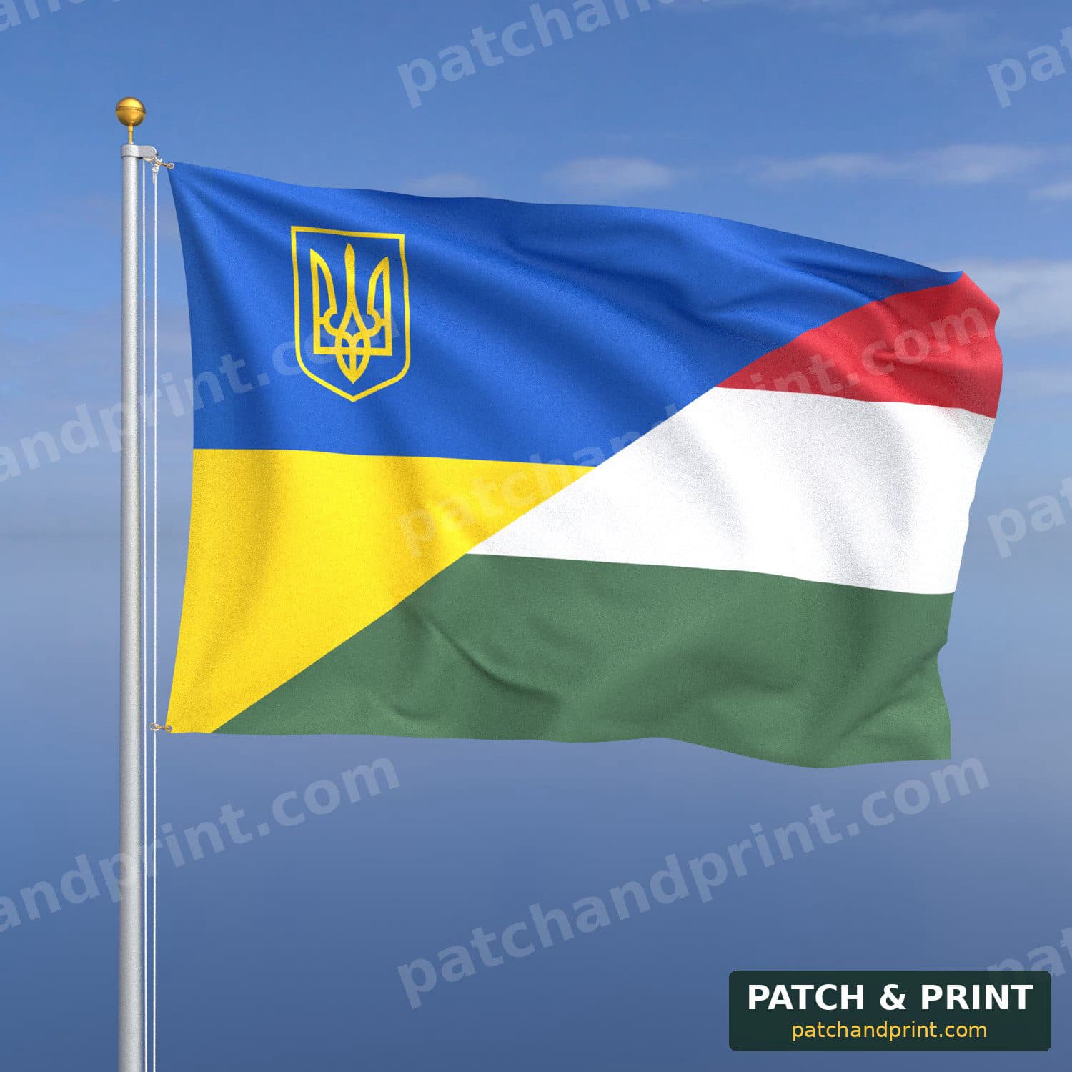 Флаг Венгрия + Украина