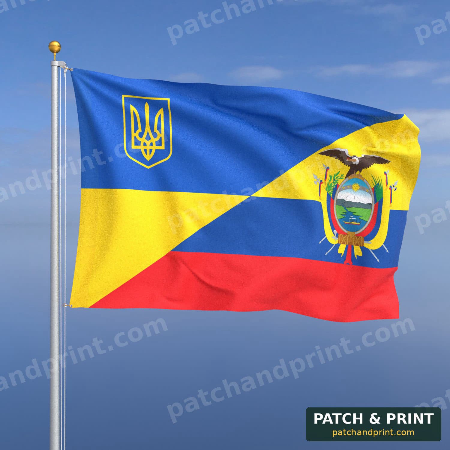 Прапор Еквадор + Україна