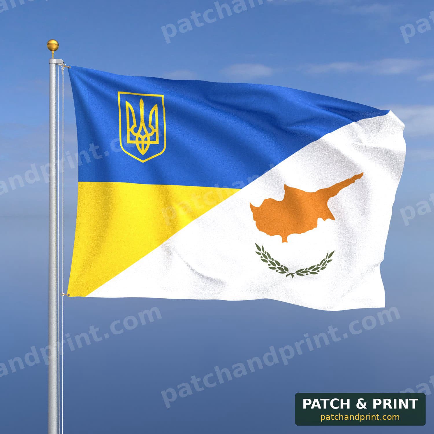 Cyprus + Ukraine Flag
