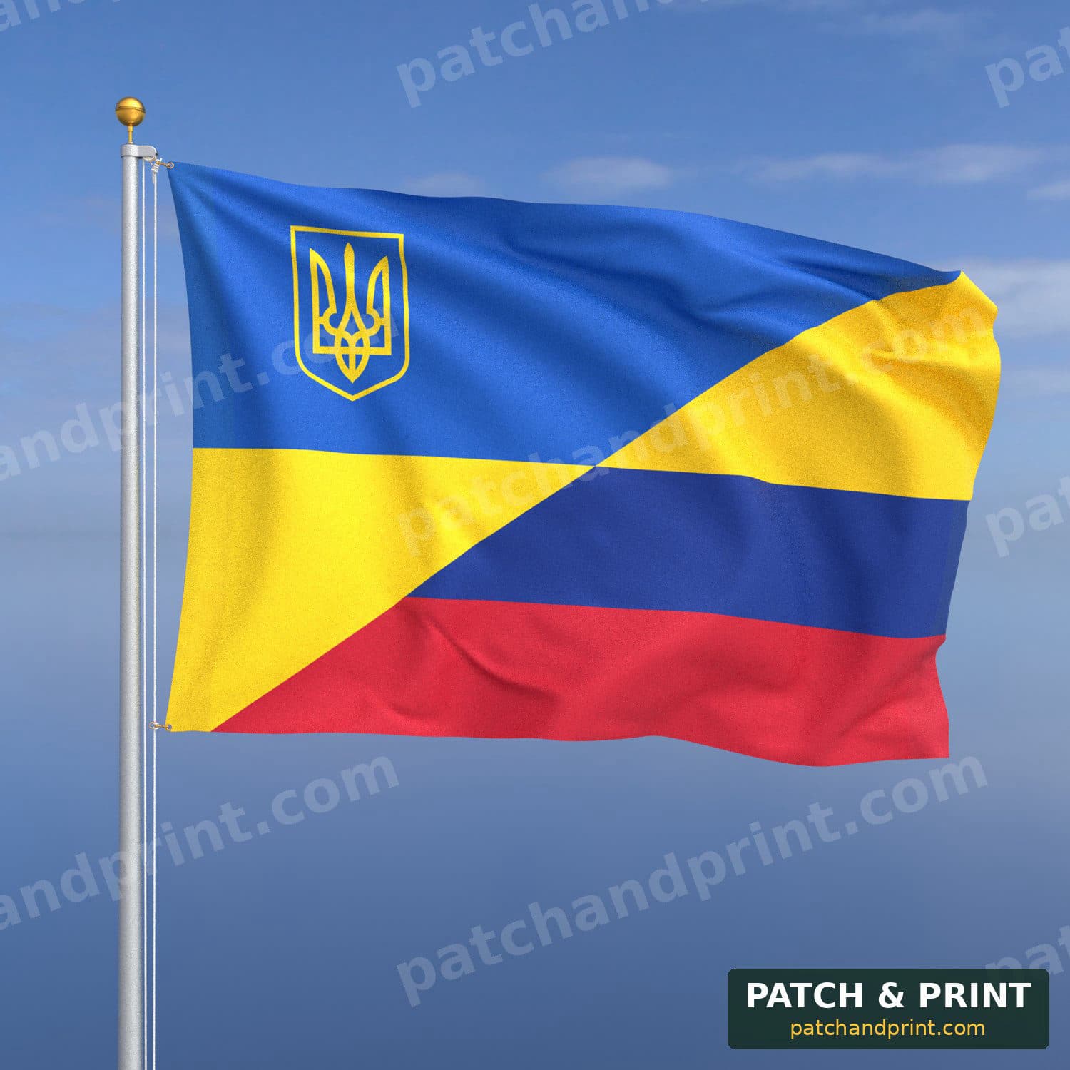 Colombia + Ukraine Flag